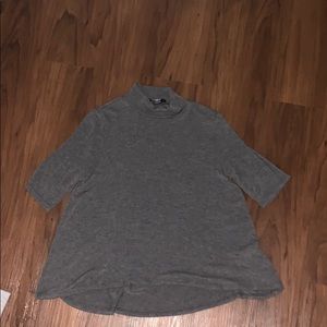 Grey Solemio Turtle neck short sleeve stretchy